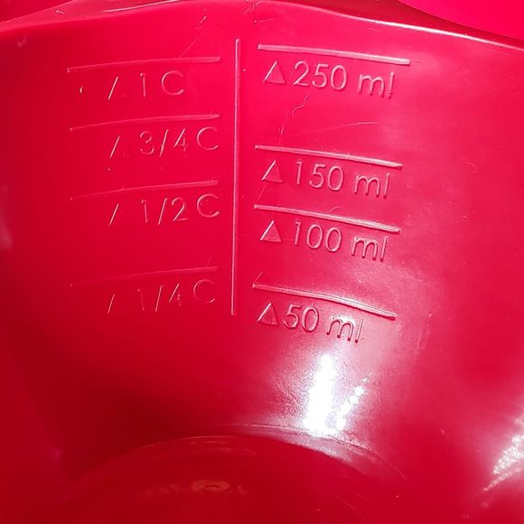 Randy Kaas POURfect Measuring Bowls Red Lot of 6 Handles Mixing Non Skid Bottom - Picture 5 of 15
